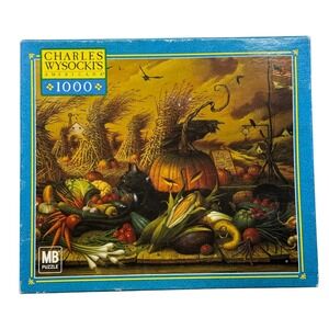 Charles Wysocki Monte Minding the Store 1000 Pc MB Puzzle 2002 UNCOUNTED